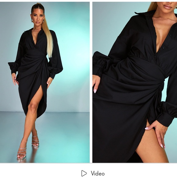 Black Shirt Dress from Pretty Little Thing - Picture 2 of 2